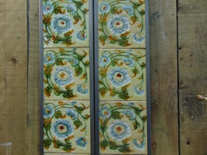 Victorian Majolica Fireplace Tiles - V057 Oldfireplaces