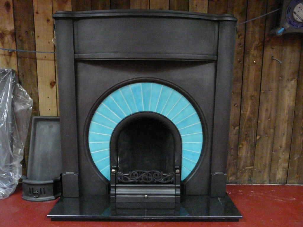 Art Deco Tiled Insert - 046TI-1448 - Antique Fireplace Co Art Deco Tiled Insert - 046TI-1448 - Antique Fireplace Co