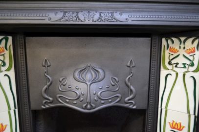 Original Art Nouveau Tiled Insert 1895TI - Oldfireplaces