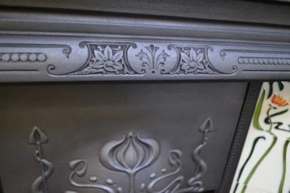 Original Art Nouveau Tiled Insert 1895TI - Oldfireplaces