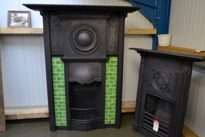 Edwardian Art Nouveau Tiled Fireplace 1745TC - Oldfireplaces