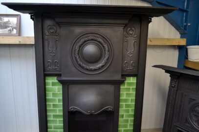 Edwardian Art Nouveau Tiled Fireplace 1745TC - Oldfireplaces