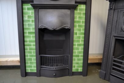 Edwardian Art Nouveau Tiled Fireplace 1745TC - Oldfireplaces