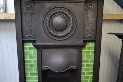 Edwardian Art Nouveau Tiled Fireplace 1745TC - Oldfireplaces