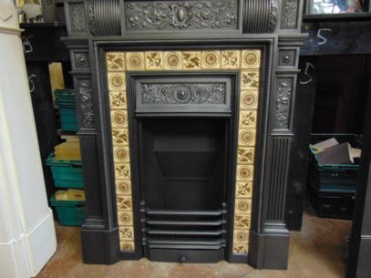 155TC_1375_Victorian_Arts_&_Crafts_Tiled_Fireplace