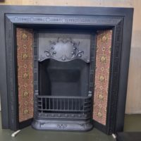 Victorian Art Nouveau Tiled Insert 1858TI - Oldfireplaces