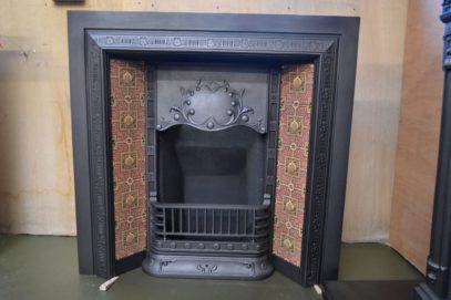 Victorian Art Nouveau Tiled Insert 1858TI - Oldfireplaces