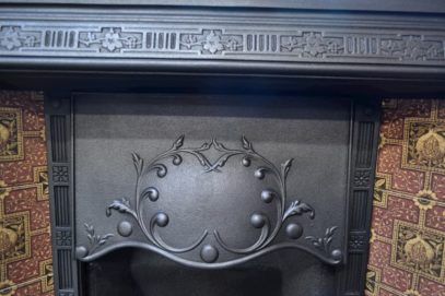 Victorian Art Nouveau Tiled Insert 1858TI - Oldfireplaces