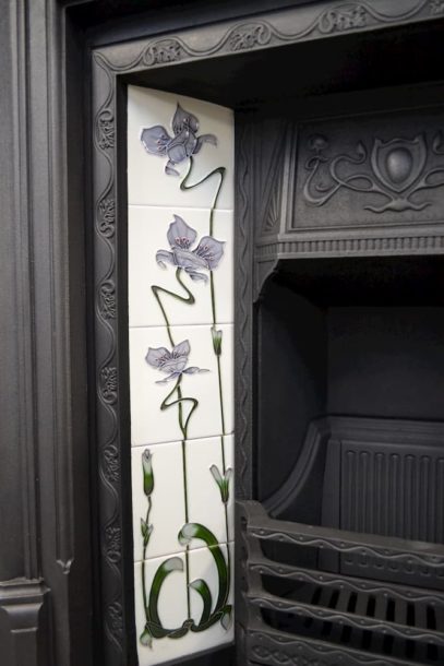 Original Edwardian Tiled Insert 1873TI - Antique Fireplace Company