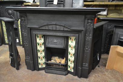 Art Nouveau Cast Iron Surround 1907CS Old Fireplaces