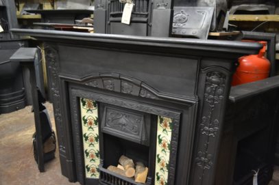 Art Nouveau Cast Iron Surround 1907CS Old Fireplaces