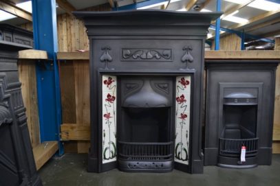 Art Nouveau Tiled Combination Fireplace 1927TC - Oldfireplaces