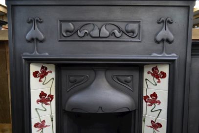 Art Nouveau Tiled Combination Fireplace 1927TC - Oldfireplaces