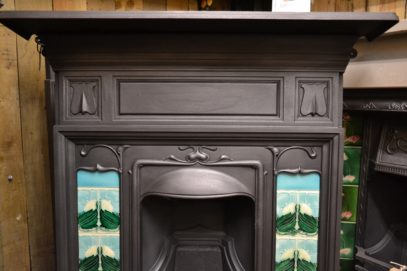 265TC_1914_Original_Art_Nouveau_Tiled_Combination_Fireplace