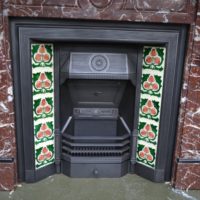 Late Victorian Tiled Insert 1937TI with Victorian Marble Fireplace 1284MS