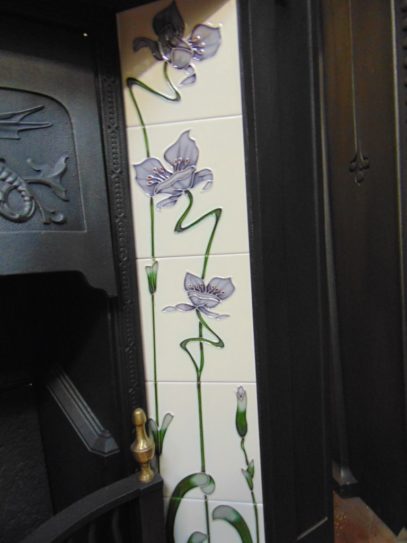 Lilac Reproduction Fireplace Tiles R005 Oldfireplaces