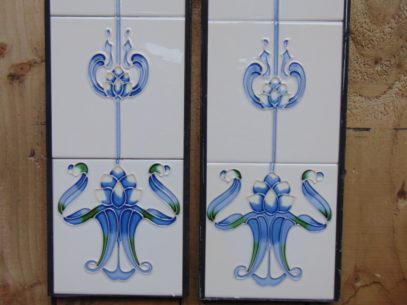Blue Tulip Reproduction Fireplace Tiles R012 - Oldfireplaces