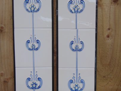 Blue Tulip Reproduction Fireplace Tiles R012 - Oldfireplaces