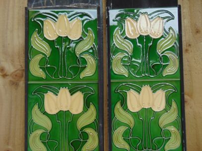 Art Nouveau Style Reproduction Fireplace Tiles R013 Antique Fireplace Company