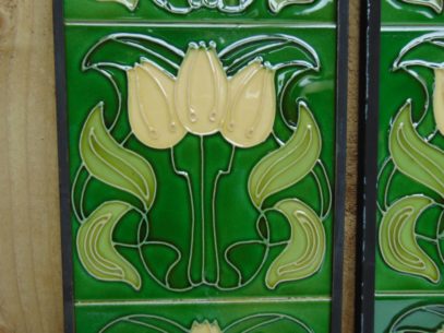 Art Nouveau Style Reproduction Fireplace Tiles R013 Antique Fireplace Company
