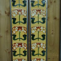 Art Nouveau Style Reproduction Fireplace Tiles R034 Oldfireplaces