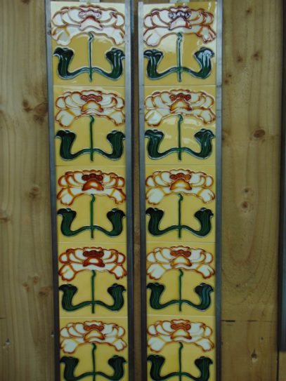 Art Nouveau Style Reproduction Fireplace Tiles R034 Oldfireplaces