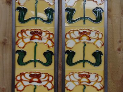 Art Nouveau Style Reproduction Fireplace Tiles R034 Oldfireplaces