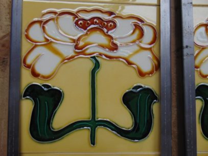 Art Nouveau Style Reproduction Fireplace Tiles R034 Oldfireplaces