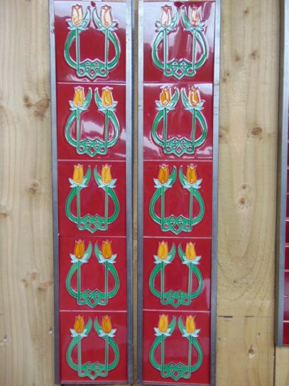 Art Nouveau Style Reproduction Fireplace Tiles R035 Antique Fireplace Company