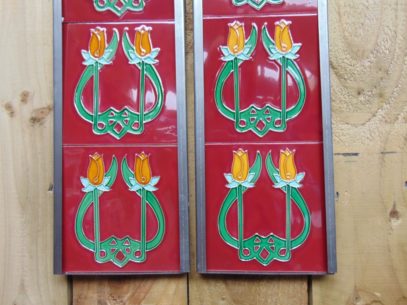 Art Nouveau Style Reproduction Fireplace Tiles R035 Antique Fireplace Company