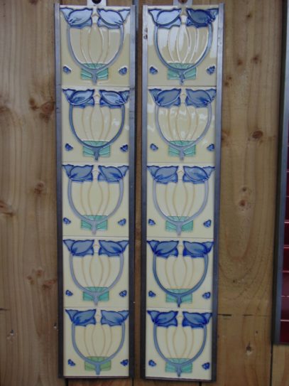 Art Nouveau Style Reproduction Fireplace Tiles R039 Antique Fireplace Company