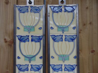 Art Nouveau Style Reproduction Fireplace Tiles R039 Antique Fireplace Company