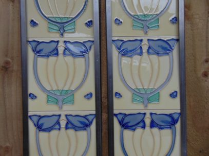 Art Nouveau Style Reproduction Fireplace Tiles R039 Antique Fireplace Company