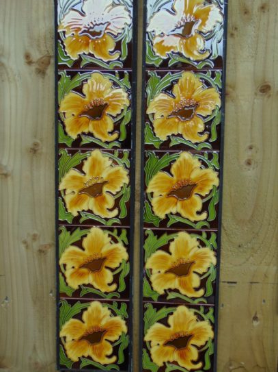 Victorian Style Reproduction Fireplace Tiles R041 Oldfireplaces