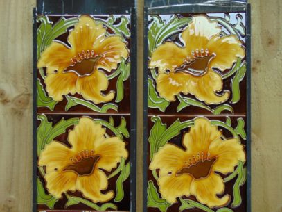 Victorian Style Reproduction Fireplace Tiles R041 Oldfireplaces