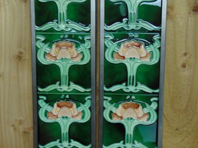 Art Nouveau Styled Reproduction Fireplace Tiles R049Oldfireplaces