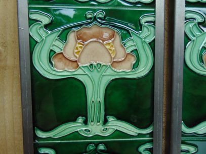 Art Nouveau Styled Reproduction Fireplace Tiles R049Oldfireplaces