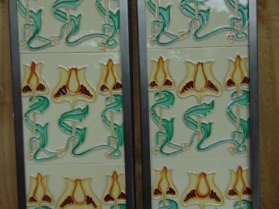 Art Nouveau Styled Reproduction Fireplace Tiles R050 Antique Fireplace Company