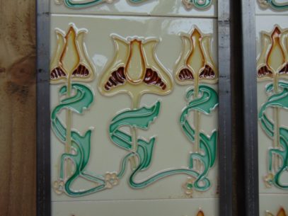 Art Nouveau Styled Reproduction Fireplace Tiles R050 Antique Fireplace Company