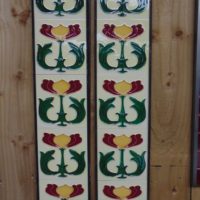 Art Nouveau Styled Reproduction Fireplace Tiles R051 Oldfireplaces