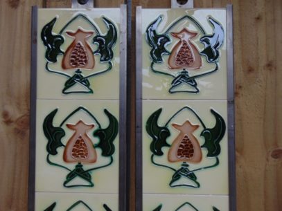 Art Nouveau Styled Reproduction Fireplace Tiles R053 Oldfireplaces