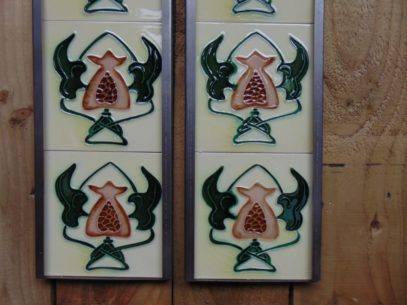 Art Nouveau Styled Reproduction Fireplace Tiles R053 Oldfireplaces