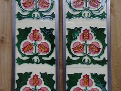 Art Nouveau Styled Reproduction Fireplace Tiles R055 Oldfireplaces