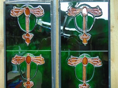 Art Nouveau Styled Reproduction Fireplace Tiles R056 Antique Fireplace Company