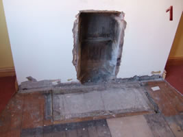 Remove existing fireplace and fire back - Antique Fireplace Fitting