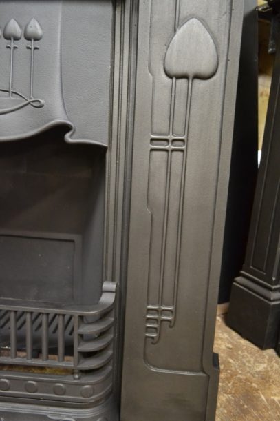 Art Nouveau Cast Iron Fireplace 1992LC Antique Fireplace Company