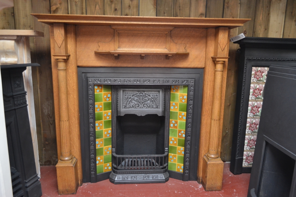 Late Victorian Oak Fire Surround 1996ws Antique Fireplace Co
