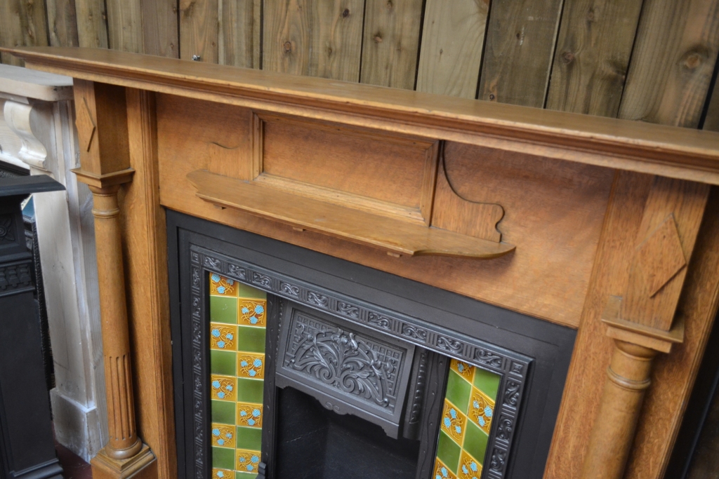 Late Victorian Oak Fire Surround - 1996WS - Antique Fireplace Co