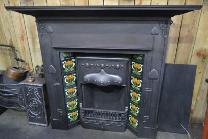 Art Nouveau Tiled Combination Fireplace 2007TC - Oldfireplaces