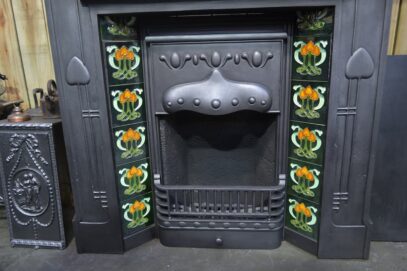 Art Nouveau Tiled Combination Fireplace 2007TC - Oldfireplaces